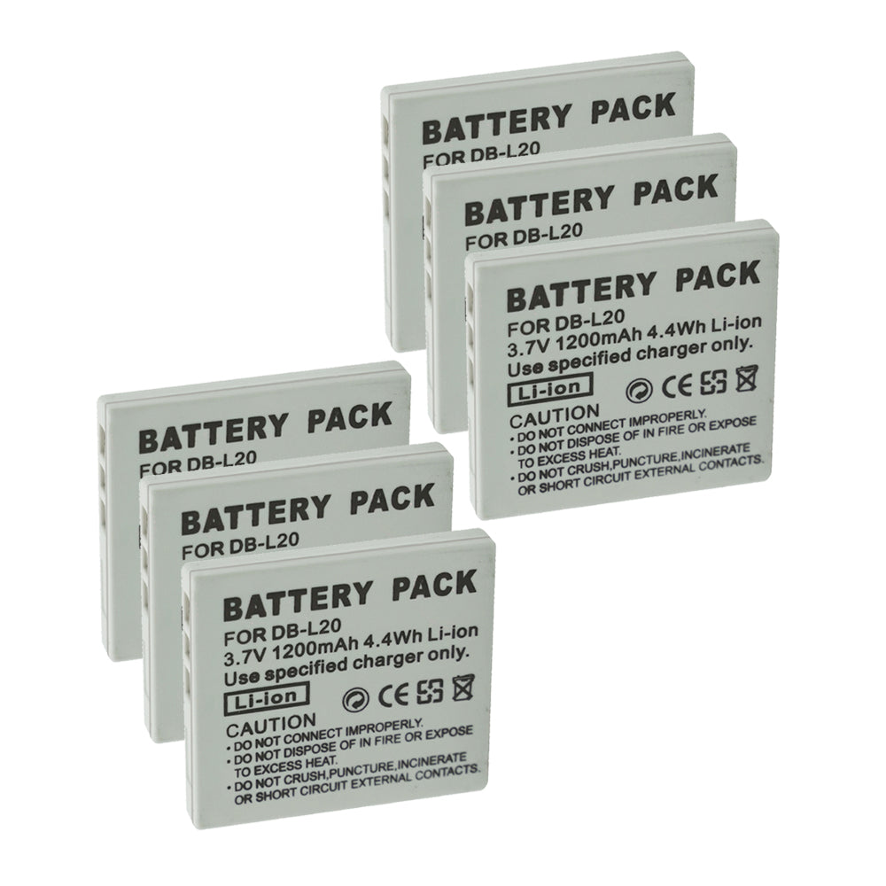 For Sanyo Camera Battery DB-L20 3.7V 1200mAh Batteries