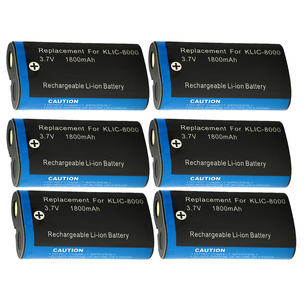 For Kodak Camera Battery KLIC-8000 K8000 3.7V 1800mAh Batteries