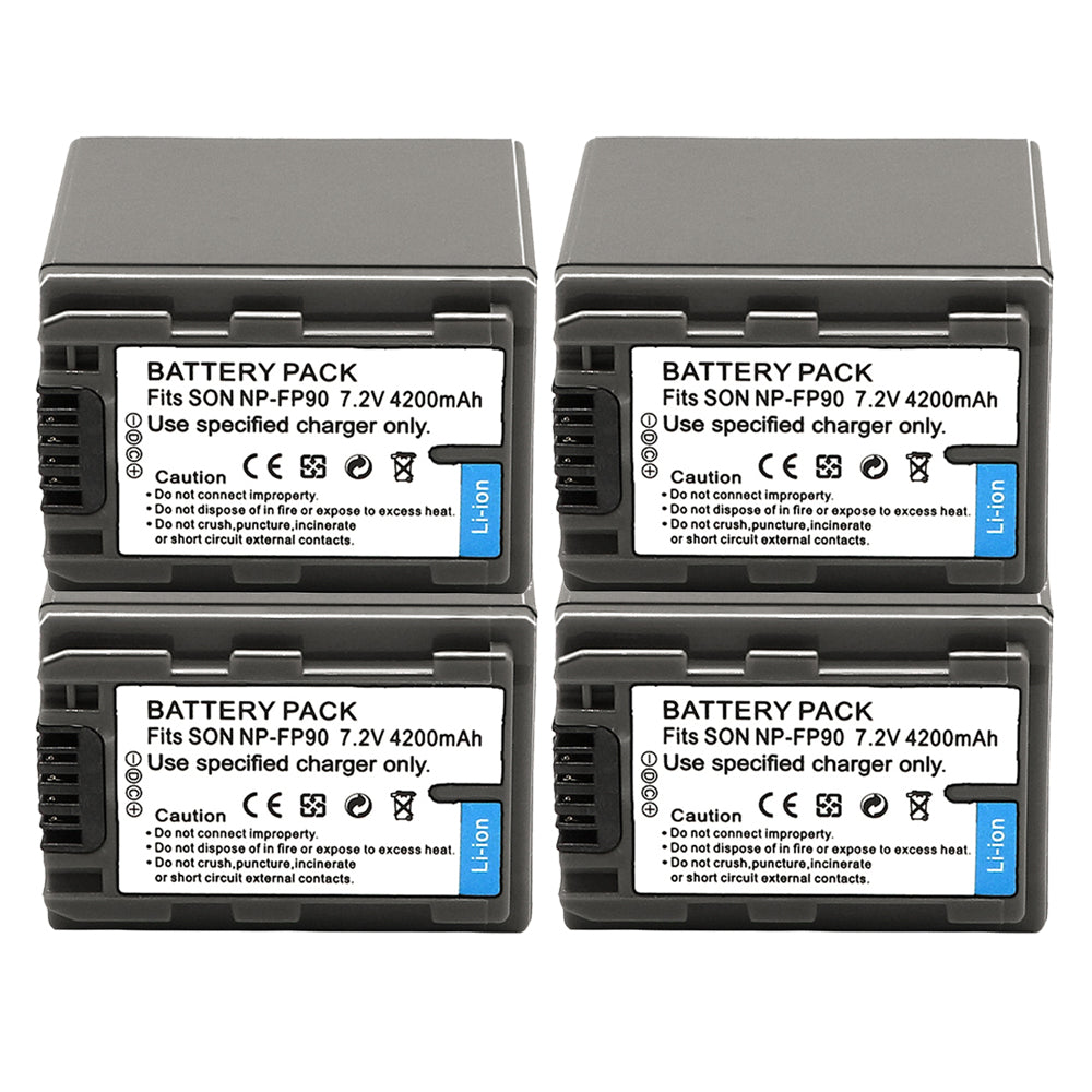 NP-FP90/FP91 Battery Compatible with Sony DCR-SR100 HDR-HC3 HDR-HC3E DCR-DVD103 4200 mAh Camera Batteries