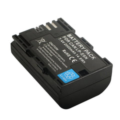 3-Pack 2000mAh LP-E6 LP-E6N Batteries and 3-Slot LCD Charger Compatible With Canon EOS R6 R5 R 90D 80D 70D 60D 60DA 6D 6D Mark II 5D Mark II/III/IV 5DS 5DS R 7D 7D Mark II XC15 XC10 BMPCC 4K/6K