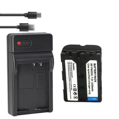 Battery X2 & LCD USB Charger for Sony NP-FM500H Alpha SLT A57 A58 A65 A77 A99 A77V A77II DSLR-A100 A200 A350 A450 A500 A550 A700 A850 A900 Alpha A99 II CLM-V55 DSLR A100 A200 A560 A580 A58
