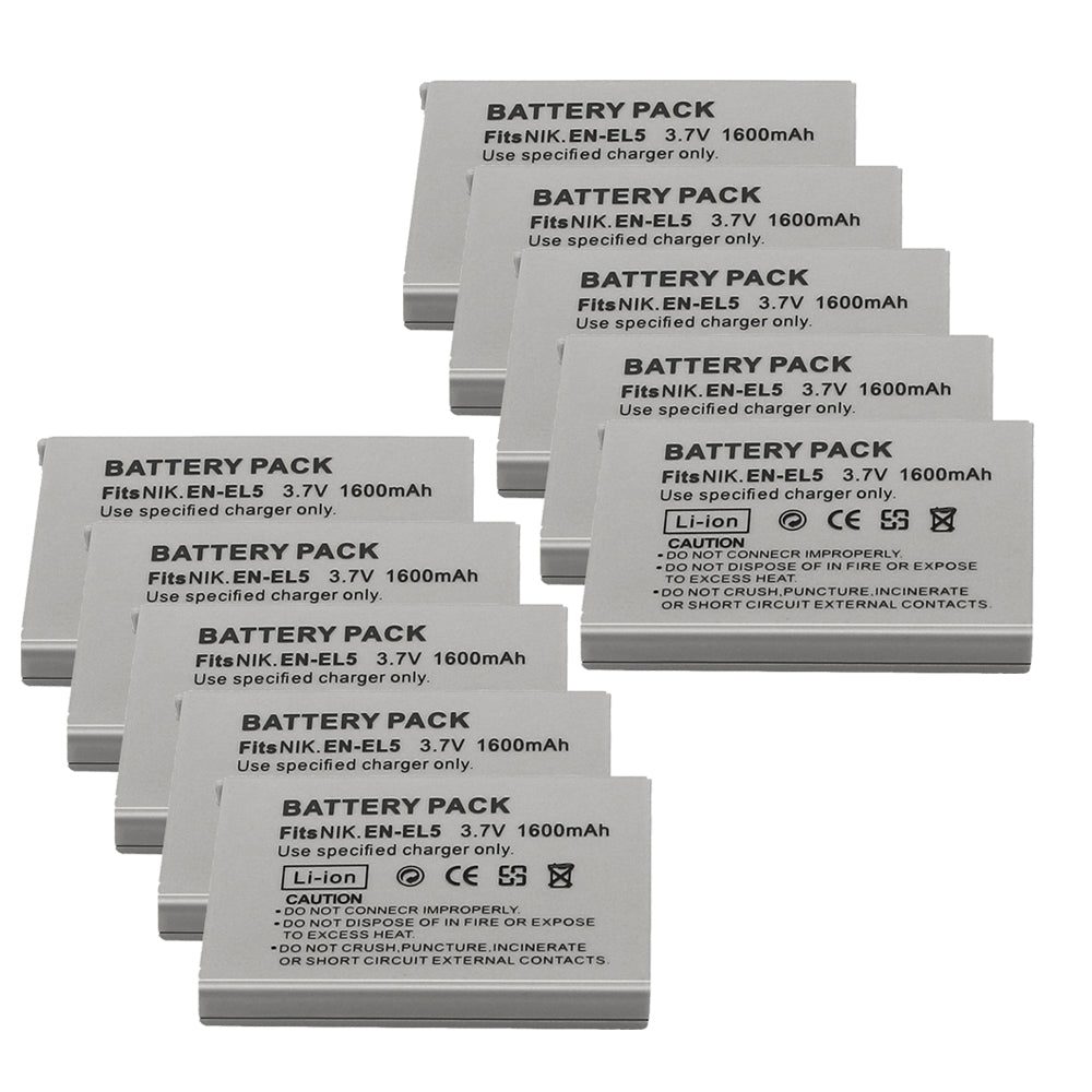 For Nikon EN-EL5 Battery Nikon CoolPix 3700, 4200, 5200, 5900, 7900, P3, P4, P80, P90, P100 1600mAh Camera Batteries