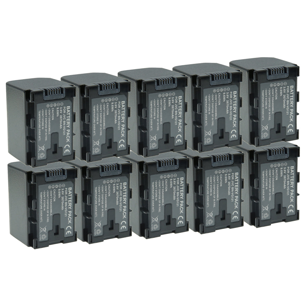 For JVC Camera Battery BN-VG121 3.6V 2670mAh Batteries