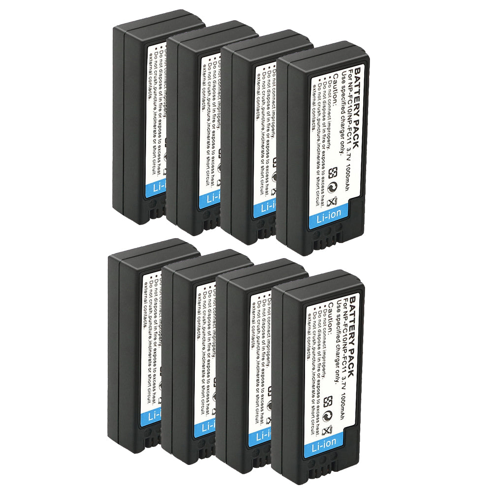 Battery Replacement for Sony NP-FC11 NP-FC10 and Sony Cyber-shot DSC-F77 DSC-FX77 1000mAh Camera Batteries