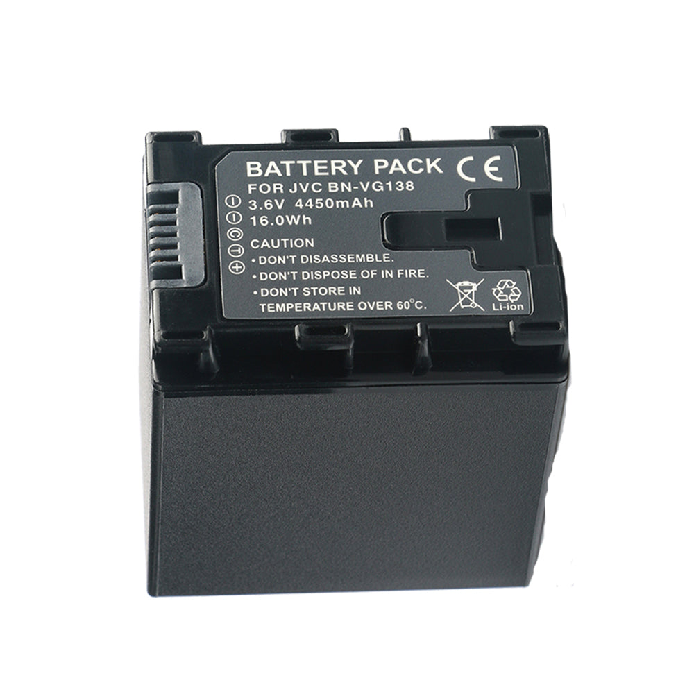 For JVC Camera Battery BN-VG138 3.6V 4450mAh Batteries