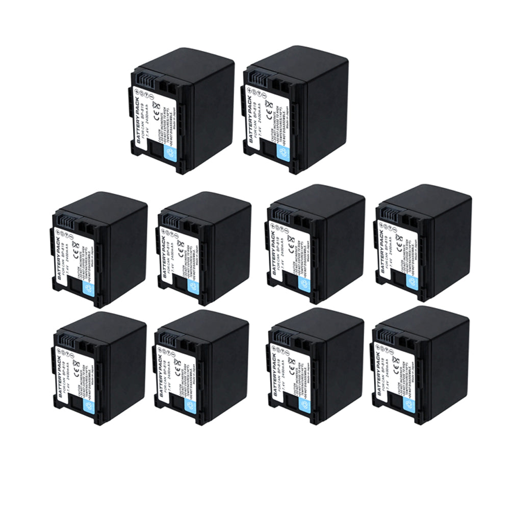 For Canon BP-819 Battery FS10, FS11, VIXIA HF G10 M30 2400mAh Camera Batteries