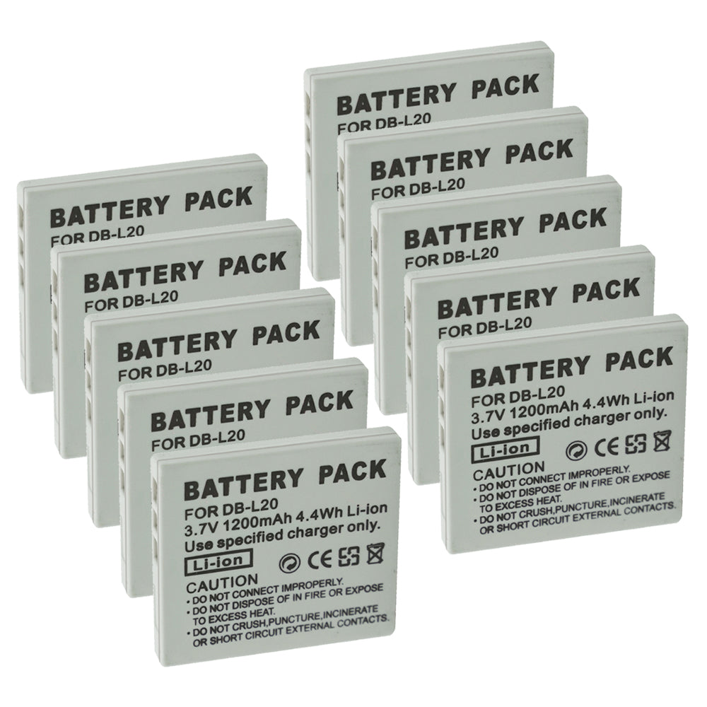 For Sanyo Camera Battery DB-L20 3.7V 1200mAh Batteries