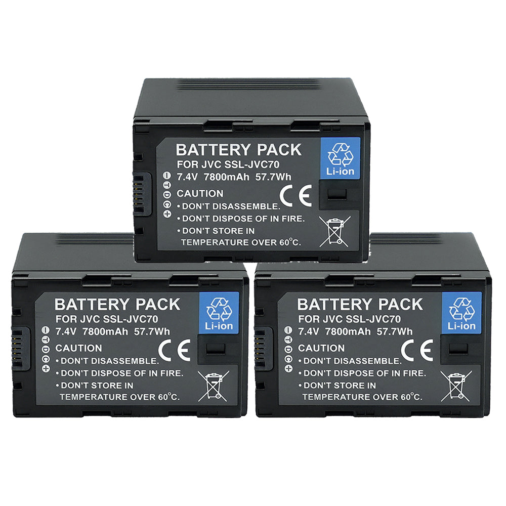 For JVC Battery SSL-JVC70 7800mAh Camera Batteries