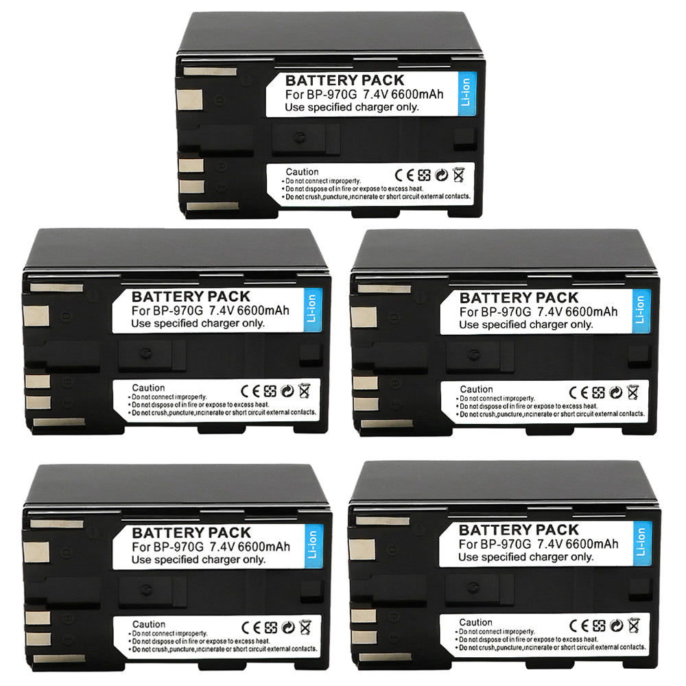 For Canon BP970G Battery C2 DM-MV1 C100 6600mAh Camera Batteries