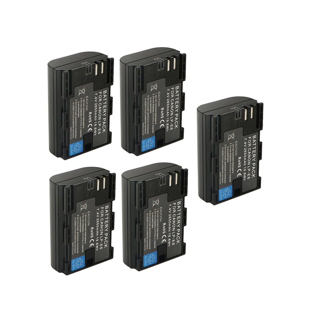 For Canon LP-E6 LPE6 Battery EOS 5DS 6D 60D 2650mAh Camera Batteries