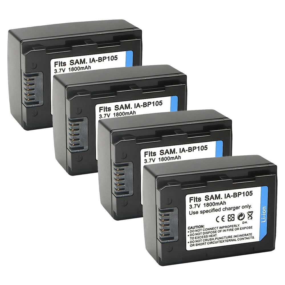 For Samsung IA-BP105R Battery HMX-F80, HMX-F90, HMX-F800, HMX-F900, SMX-F50, SMX-F53, SMX-F54, SMX-F500 1100mAh Camera Batteries