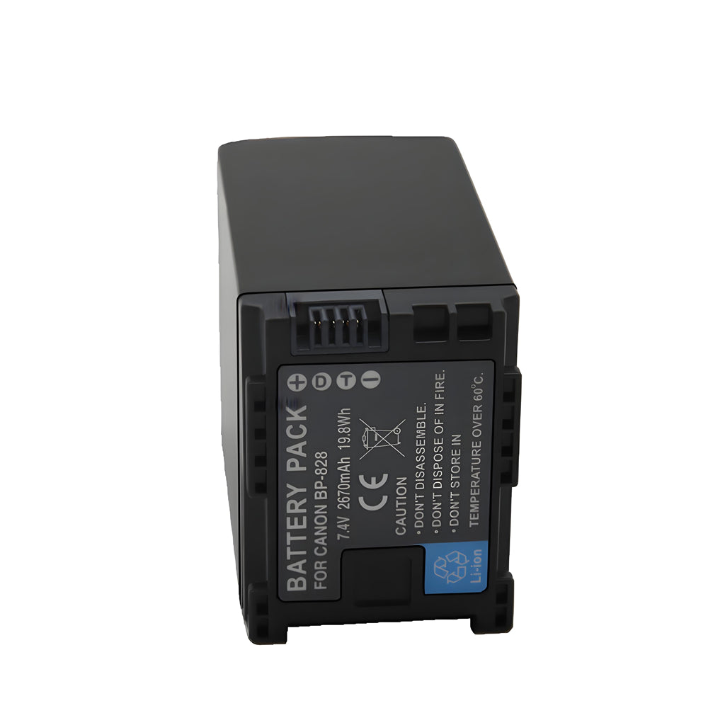 For Canon BP-828 Battery XA10 VIXIA HF G21 XF400 2670mAh Camera Batteries