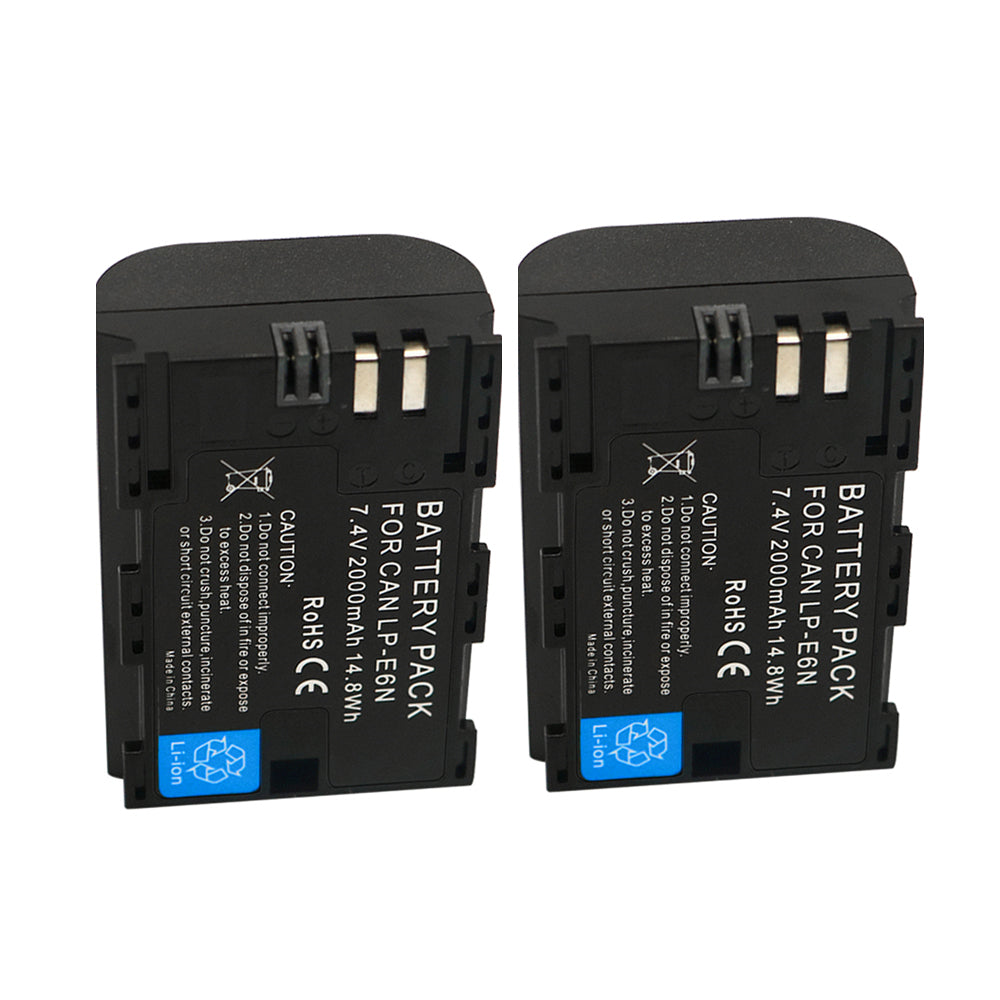 For Canon LP-E6N LPE6N Battery EOS 5DS 6D 60D 2000mAh Camera Batteries