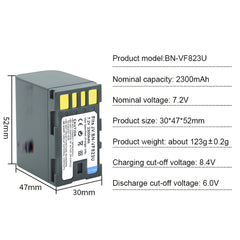 For JVC BN-VF823 BN-VF823U Battery GZ-HD300AUS, GZ-HD300B 2300mAh Camera Batteries