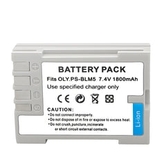 For Olympus BLM-5 Battery E-5 C-5060 1800mAh Camera Batteries