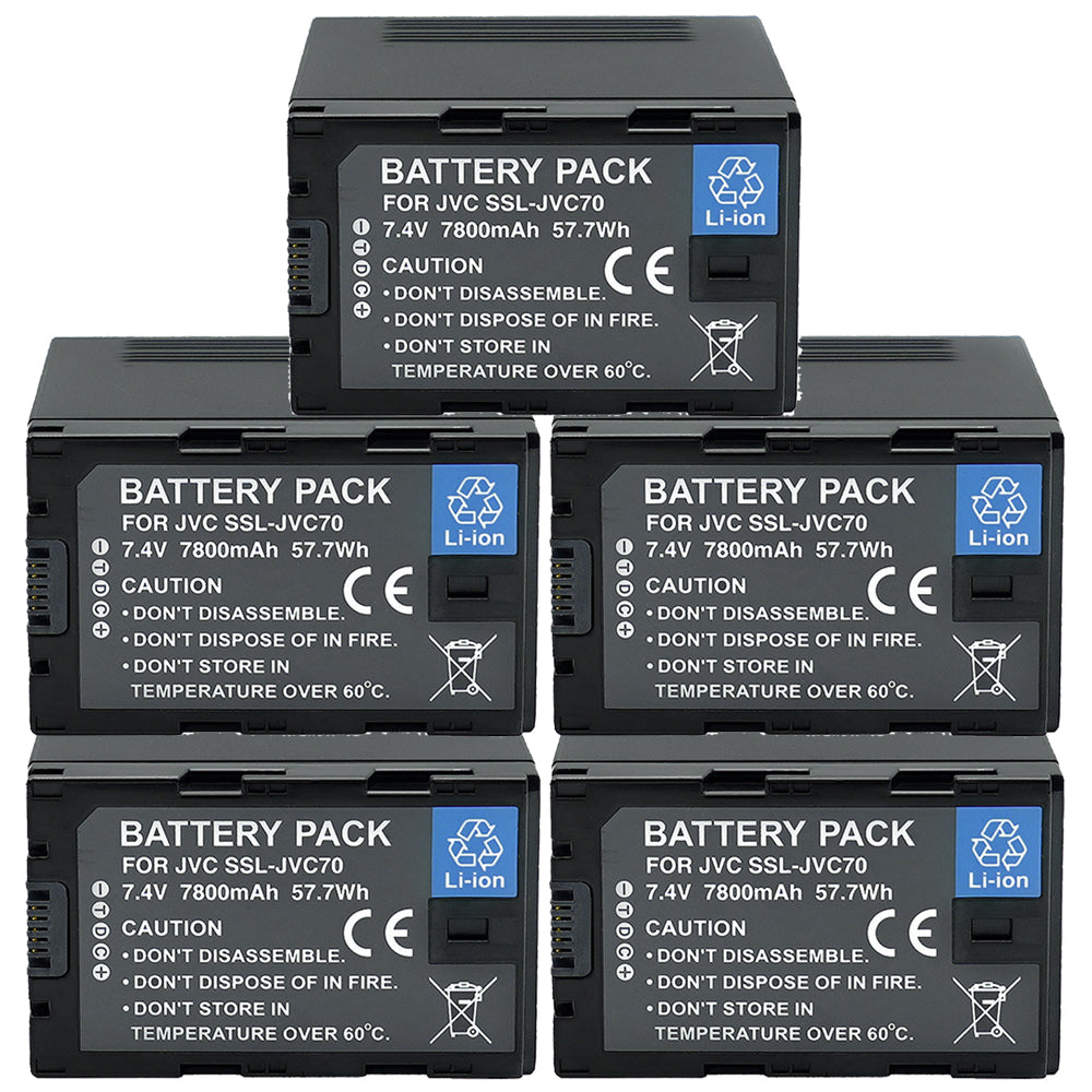 For JVC Battery SSL-JVC70 7800mAh Camera Batteries