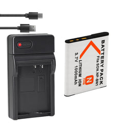 Battery (X2) & LCD Slim USB Charger for Sony NP-BN1 NPBN1 BC-CSN and Cyber-Shot DSC-QX10 QX30 QX100 DSC-TF1 DSC-TX10 TX20 TX30 DSC-W530 DSC-W570 DSC-W650 DSC-W800 DSC-W830 Digital Camera +More