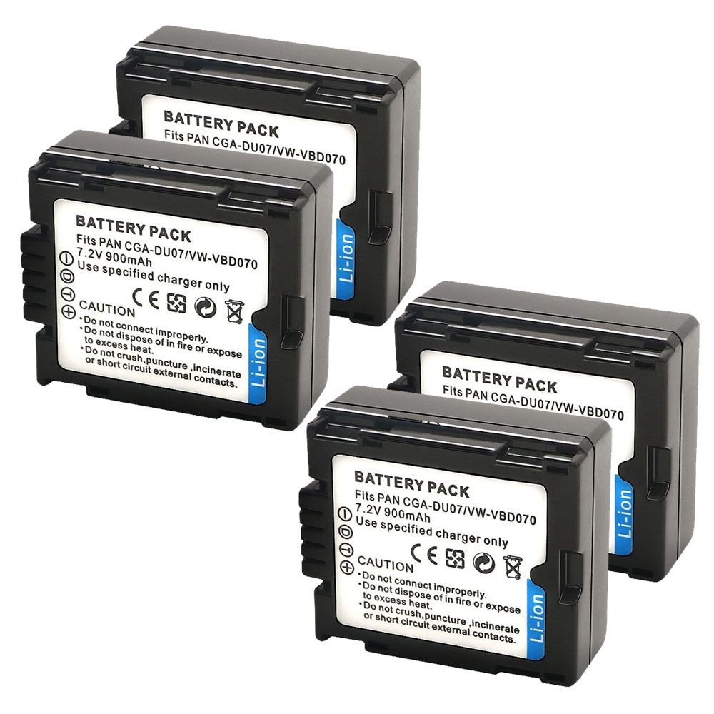 For Panasonic CGA-DU07 VW-VBD070 Battery PV-GS31 PV-GS33PV-GS34 PV-GS35 PV-GS39 PV-GS400 PV-GS500 PV-GS50 900mAh Camera Batteries