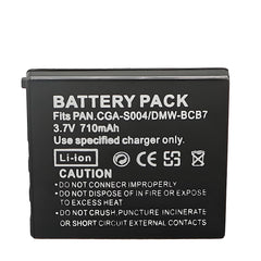 For Panasonic CGA-S004 Compatible Battery Fujifilm NP-40, NP-40N, CGA-S004A, CGA-S004E, CGR-S001B, DMW-BCB7, Kodak KLIC-7005, Samsung SLB-0737, SLB-0837, Sanyo NP-40 710mAh Camera Batteries