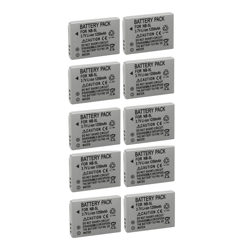 For Canon NB-5L Battery PowerShot S100 SD700 IS SX200 IS 1250mAh Camera Batteries
