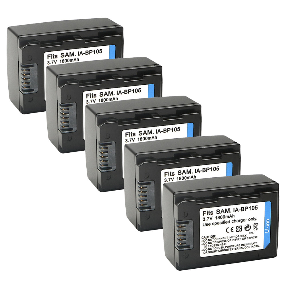 For Samsung IA-BP105R Battery HMX-F80, HMX-F90, HMX-F800, HMX-F900, SMX-F50, SMX-F53, SMX-F54, SMX-F500 1100mAh Camera Batteries