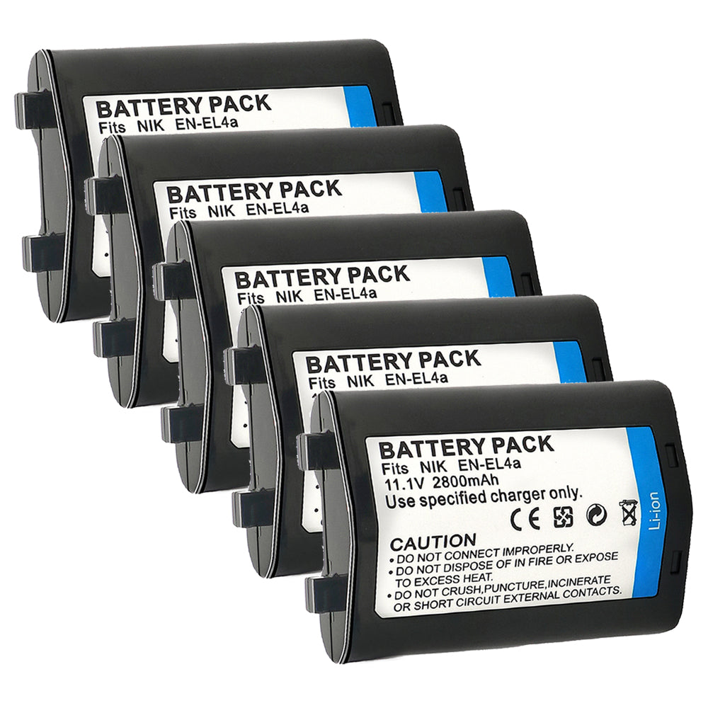 For Nikon EN-EL4 Battery Nikon D2 D2H D2Hs D2X D2Xs D3 2800mAh Camera Batteries