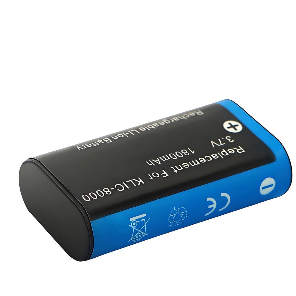 For Kodak Camera Battery KLIC-8000 K8000 3.7V 1800mAh Batteries