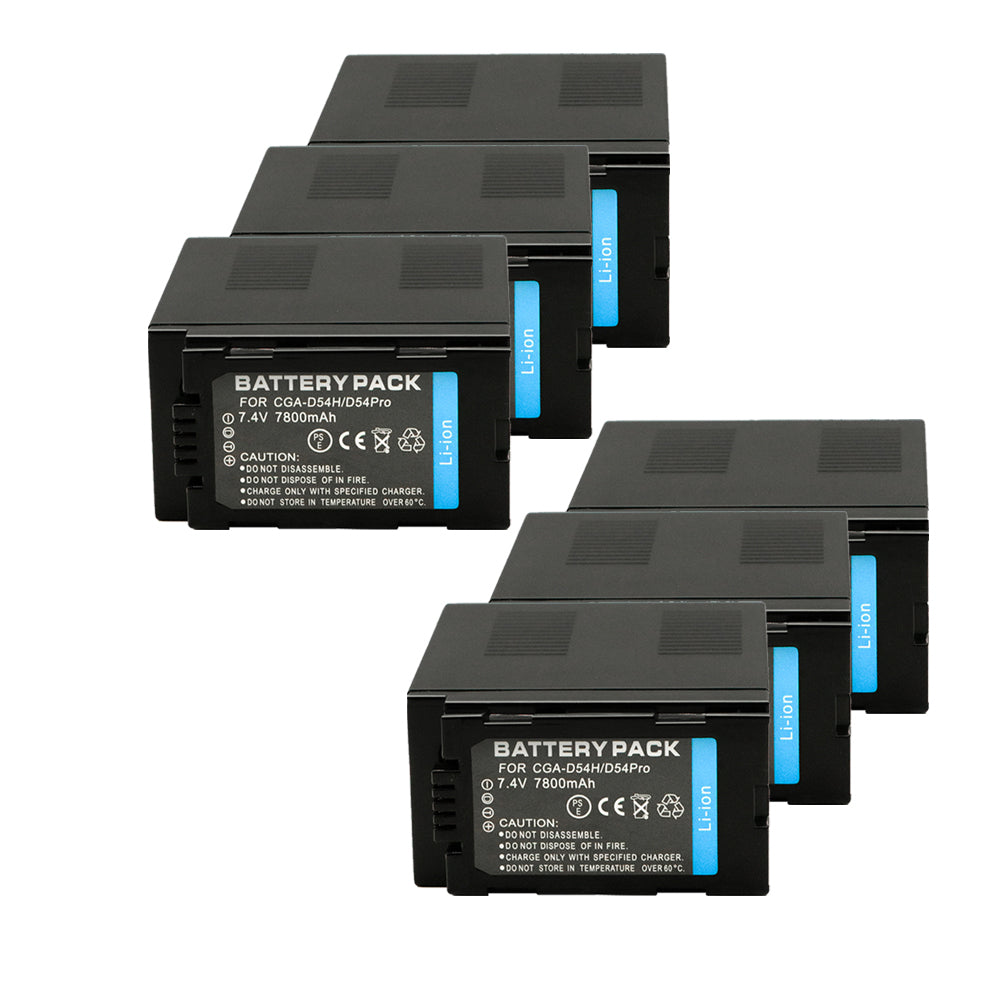 For Panasonic CGA-D54SH Battery D54D MDH2GK AC90MC DVC180B Lithium 7800mAh Camera Batteries