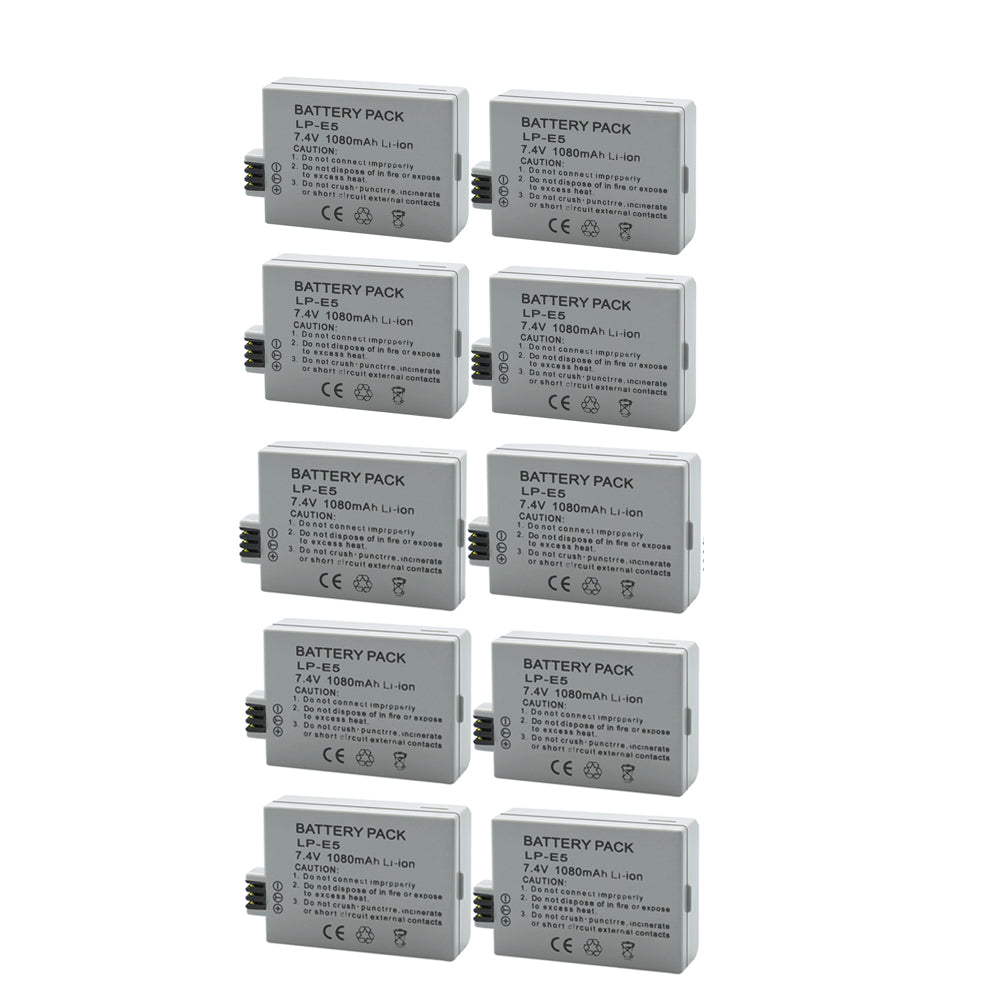 For Canon LP-E5 LPE5 Battery EOS Rebel XSi EOS 450D 1080mAh Camera Batteries