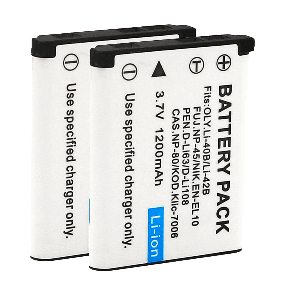 For Nikon EN-EL10 Battery Coolpix S60 S80 S200 S202 S203 1200mAh Camera Batteries