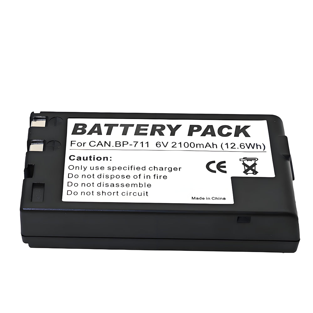For Canon BP-711 BP-714 Battery E06, E07, E08, E09 2100mAh Camera Batteries