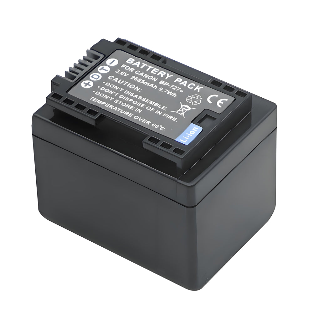 For Canon BP-727 Battery VIXIA HF M50 HFM52 HFR32 HFR32 2685mAh Camera Batteries