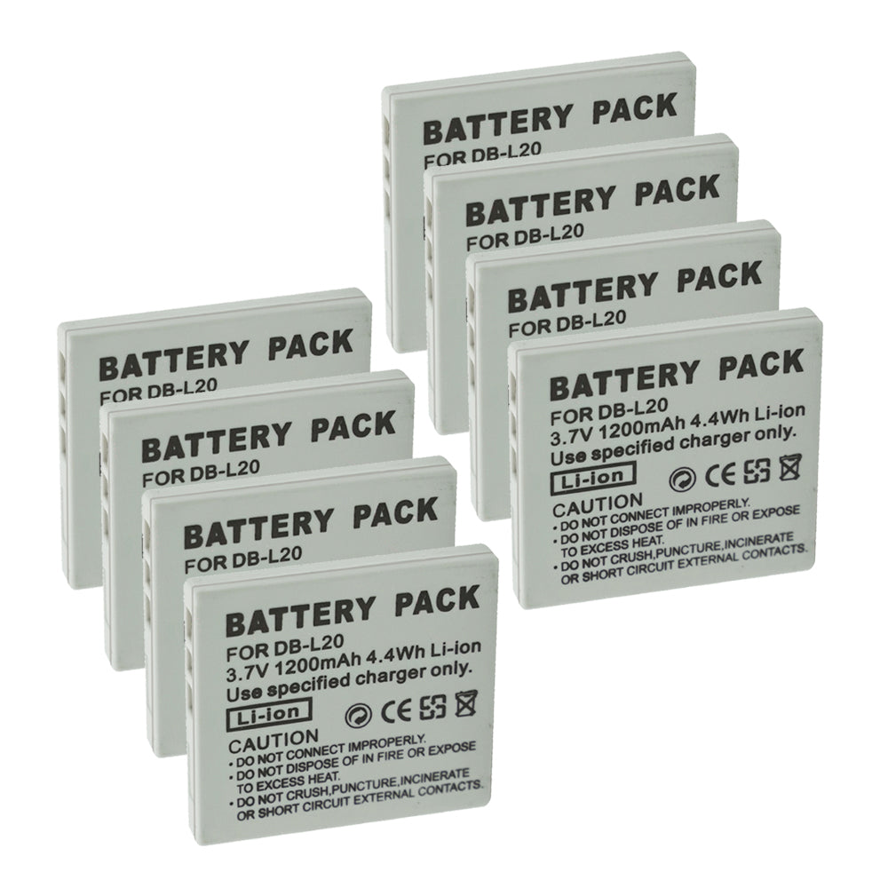 For Sanyo Camera Battery DB-L20 3.7V 1200mAh Batteries