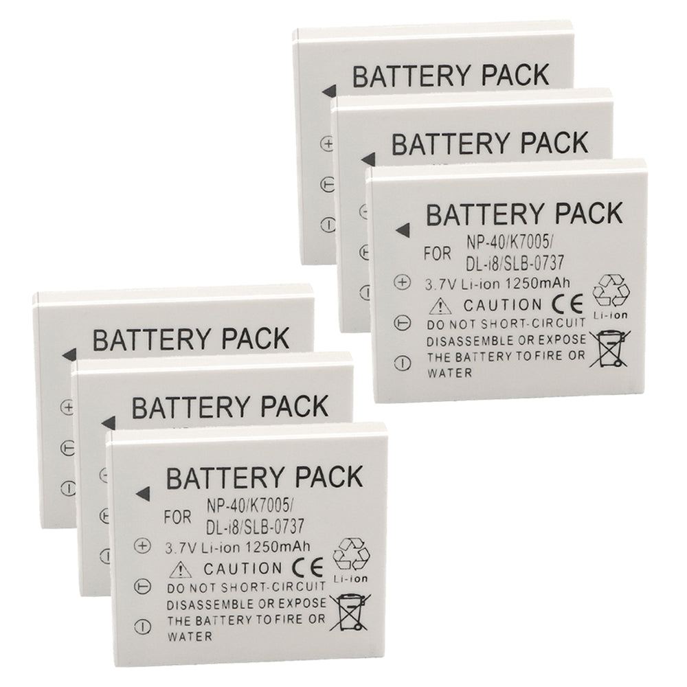 For Fujifilm FNP-40, NP-40N, CGA-S004, Battery, DMW-BCB7, KLIC-7005 1250mAh Camera Batteries
