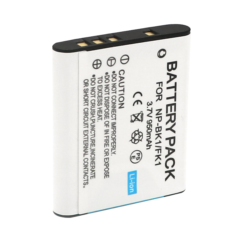 Battery (X2) & Slim USB Charger for Sony NP-BK1, NPBK1 and Cybershot DSC-W180, DSC-W190, DSC-W370, DSC-S750, DSC-S780, DSC-S950, DSC-S980, Webbie MHS-CM1 HD, MHS-PM1, MHS-PM5, Bloggie MHS-CM5
