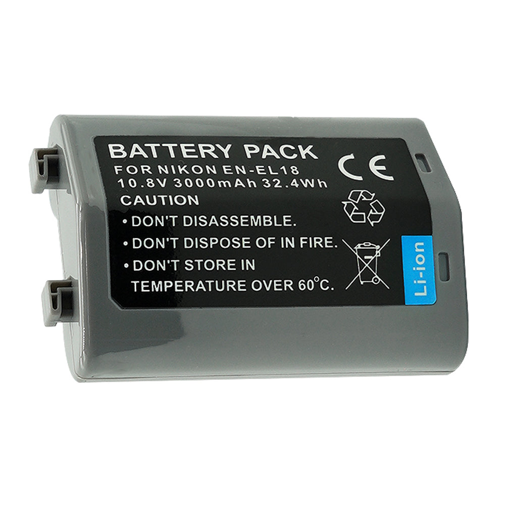 For Nikon EN-EL18, EN-EL18a, EN-EL18b, EN-EL18c Battery Nikon D4, D4S, D5, D6, D850 3000mAh Camera Batteries