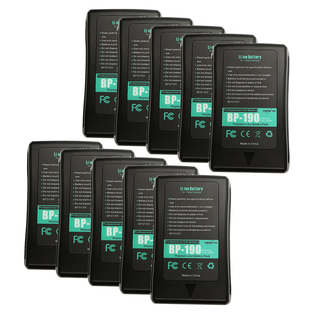 For Sony BP-190W Battery Broadcast Camera V-Mount V-Mount / V-Lock Battery BP-65H 13400mAh Camera Batteries