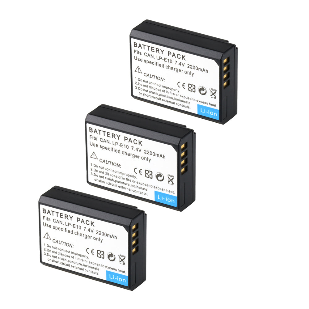 LP-E10 Battery for Canon EOS Rebel T7 T6 T5 T3 T100 2200mAh Cameras Batteries