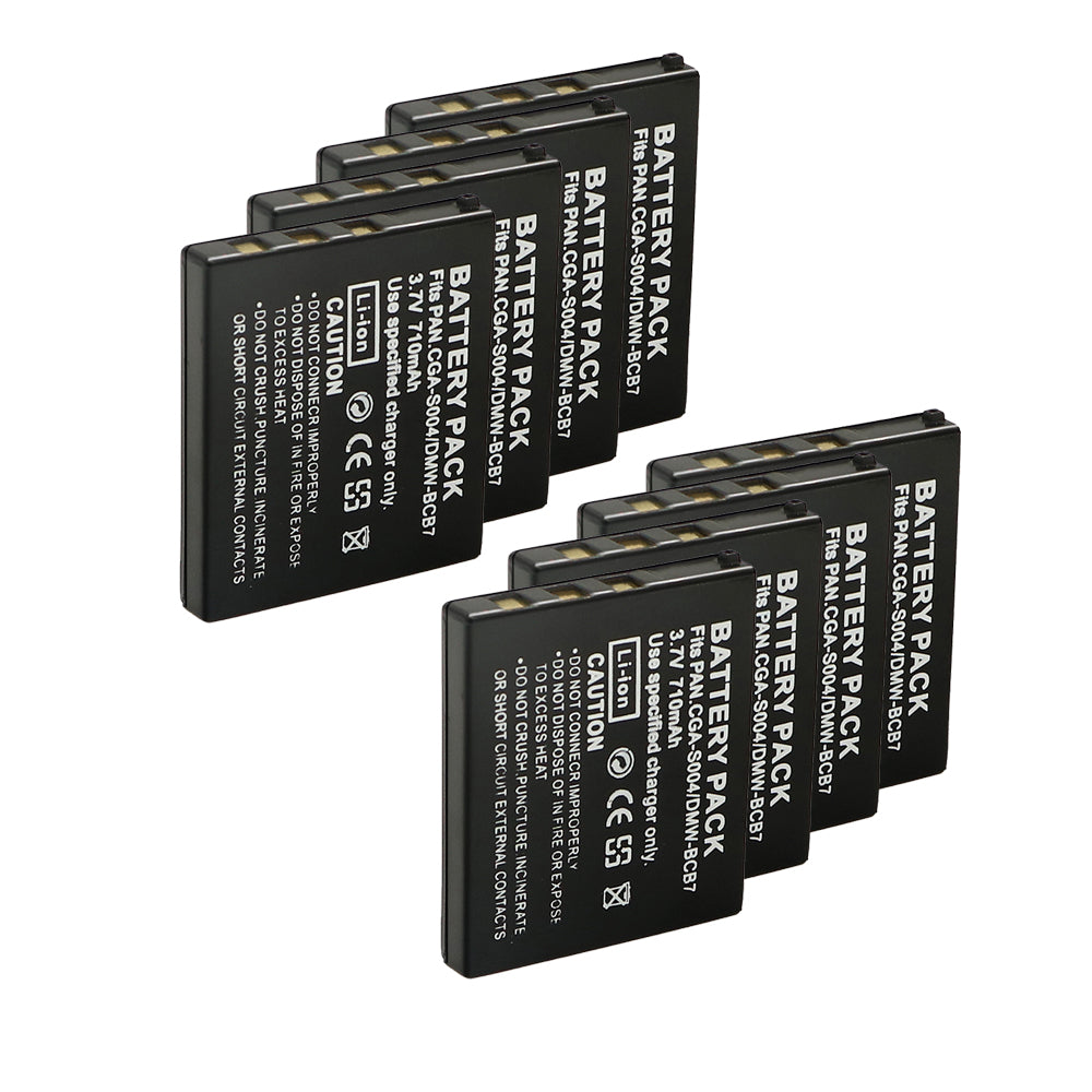 For Panasonic CGA-S004 Compatible Battery Fujifilm NP-40, NP-40N, CGA-S004A, CGA-S004E, CGR-S001B, DMW-BCB7, Kodak KLIC-7005, Samsung SLB-0737, SLB-0837, Sanyo NP-40 710mAh Camera Batteries