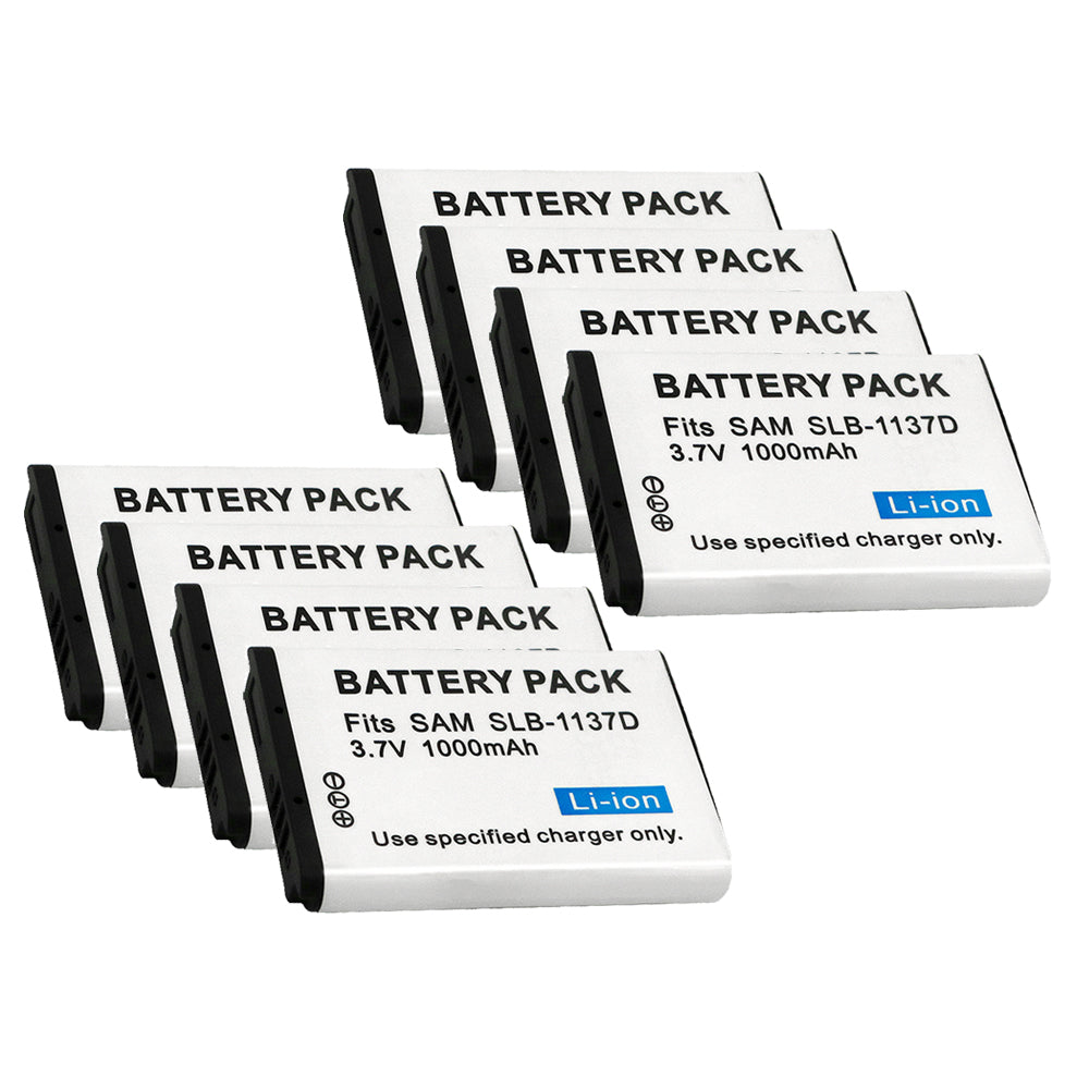 For Samsung SLB-1137D Battery I80, I85, I100, NV11, NV24HD, NV30, NV40, NV100HD 1000mAh Camera Batteries