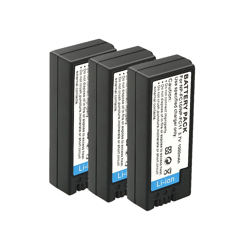 Battery Replacement for Sony NP-FC11 NP-FC10 and Sony Cyber-shot DSC-F77 DSC-FX77 1000mAh Camera Batteries