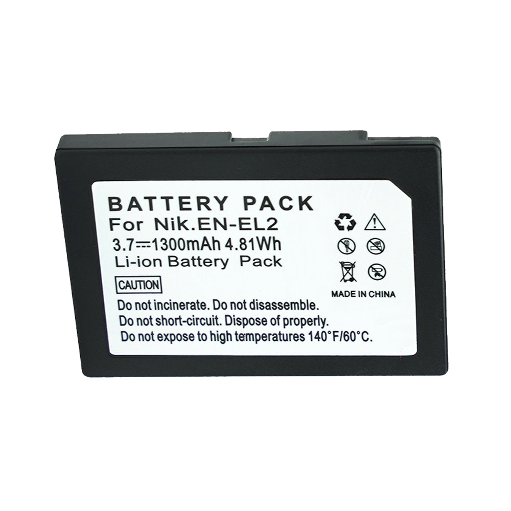 For Nikon EN-EL2 Battery Coolpix 3500, Coolpix SQ, Coolpix 2500 PN DDEN-EL2, 9904, BP-NKL2 1300mAh Camera Batteries