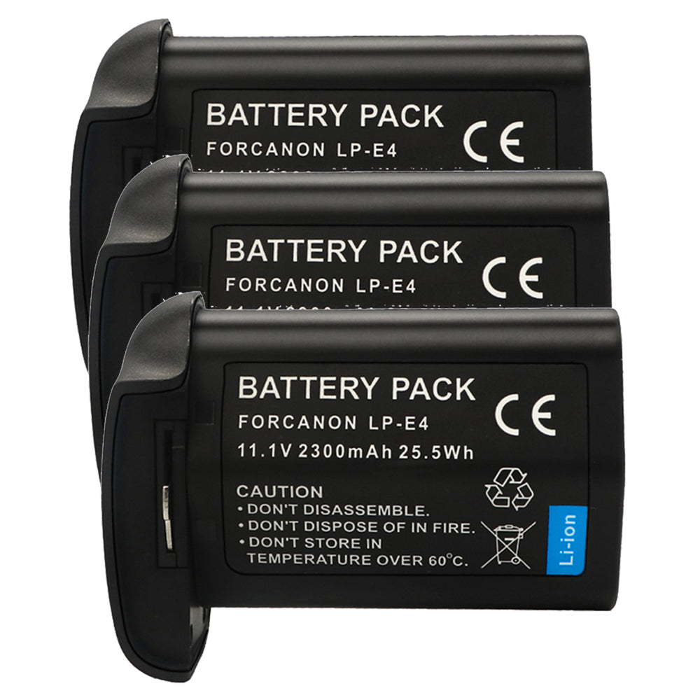 For Canon LP-E4 US 5751B002 Battery EOS 1D C, 1D X Mark II 2300mAh Camera Batteries