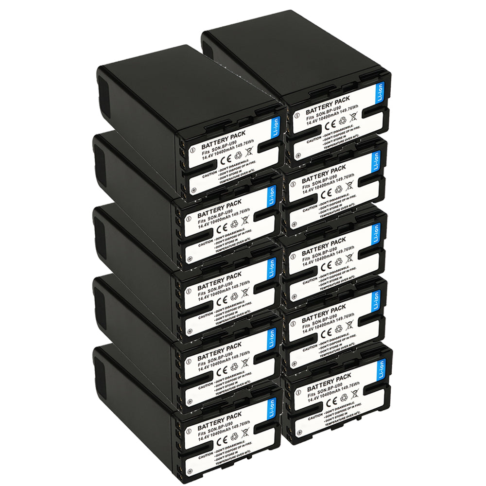 For Sony BP-U90 Battery PXW-FS7/FS5/X180/FX9 PMW-100/150/150P/160 10400mAh Camera Batteries