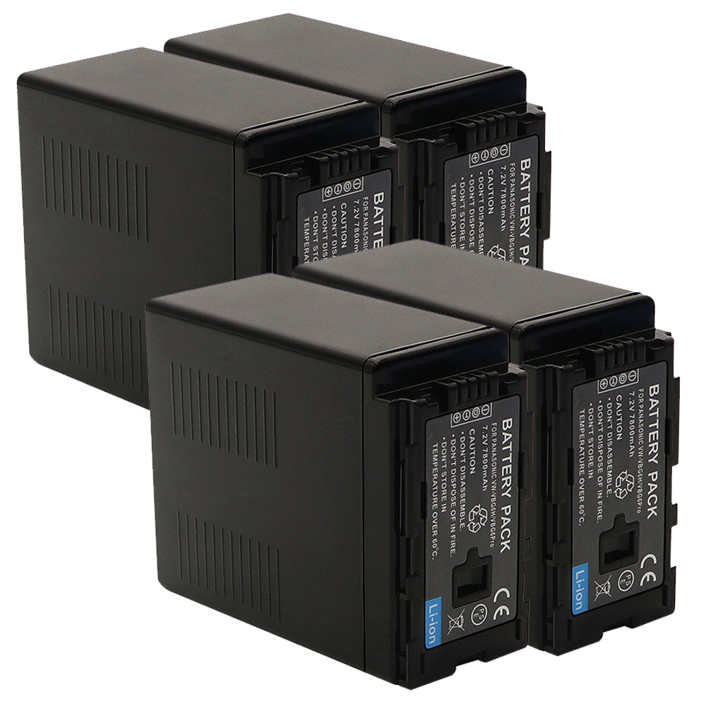 For Panasonic VW-VBG6H Camcorder Battery High Capacity AG-AC160A AC7 AC130A HMC40 HMC70 HMC150 7800mAh Camera Batteries