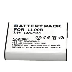 For Olympus LI-92B 90B Battery Tough TG-6 1270mAh Batteries