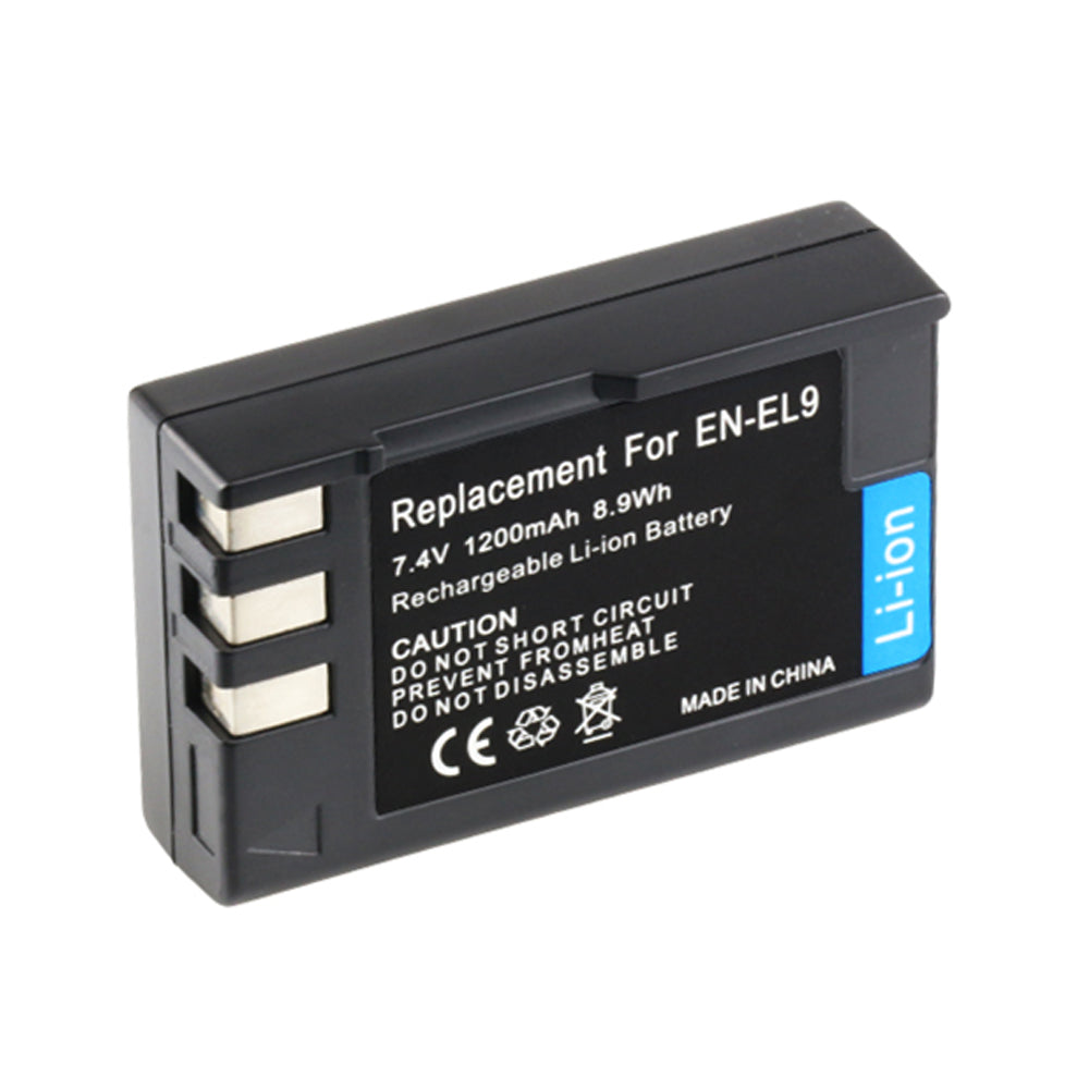 For Nikon EN-EL9 Battery D40, D40X, D60, D3000, D5000 1200mAh Camera Batteries