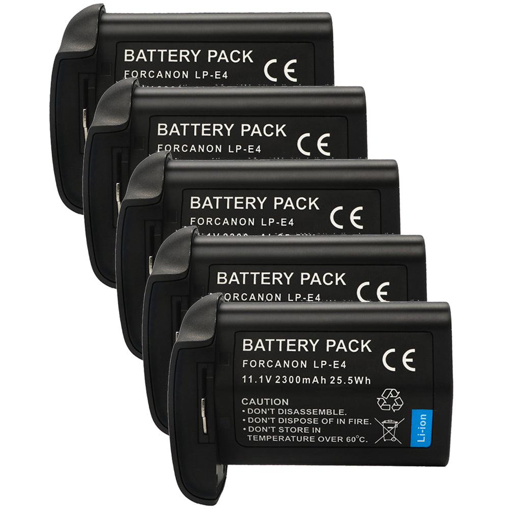 For Canon LP-E4 US 5751B002 Battery EOS 1D C, 1D X Mark II 2300mAh Camera Batteries