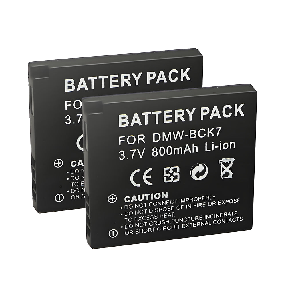 For Panasonic DMW-BCK7 Battery Lumix DMC-FH25 DMC-FH27 DMC-FP5 800mAh Camera Batteries