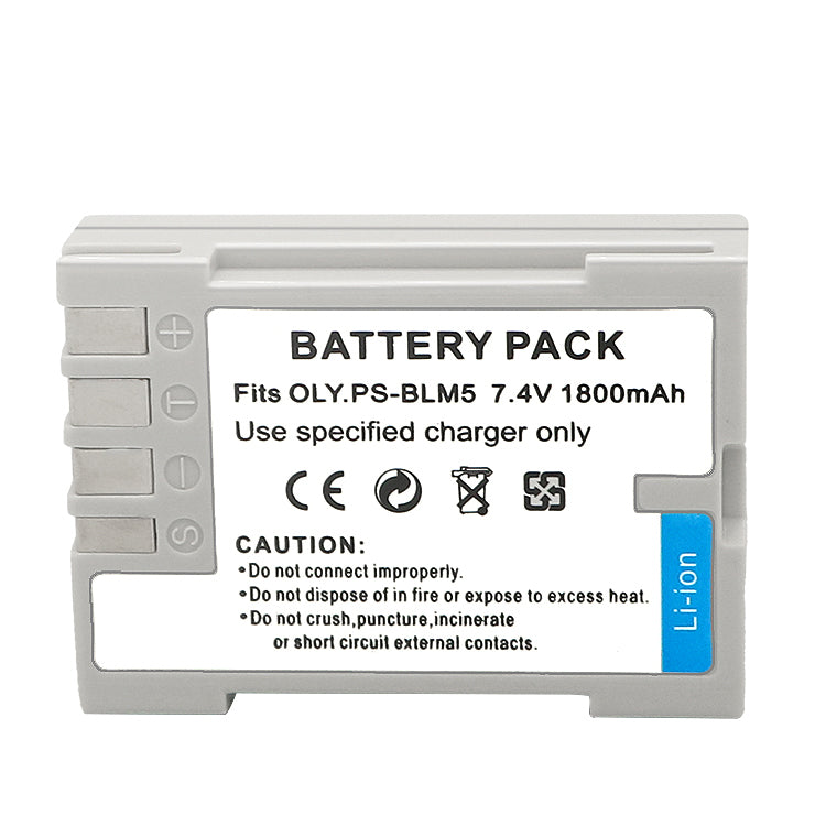 For Olympus BLM-5 Battery E-5 C-5060 1800mAh Camera Batteries